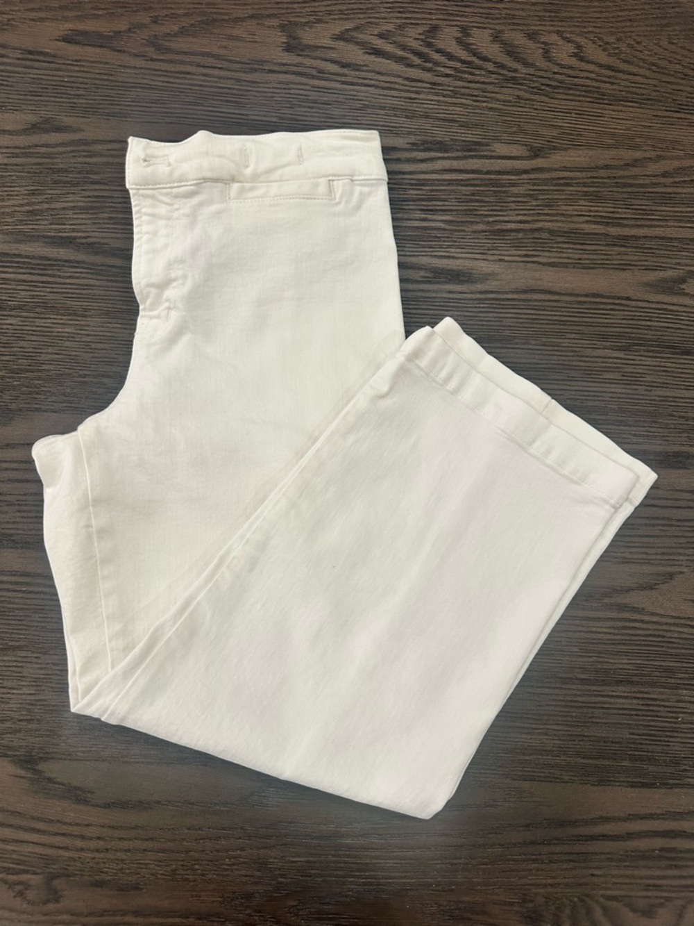 Madewell Emmett Wide Leg Crop Jean in Tile White